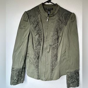 INC JACKET SZ MEDIUM OLIVE GREEN